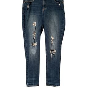 Old Navy Rockstar Distressed Blue Jeans for Women Size 12 Distressed Skinny